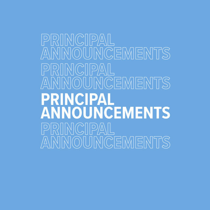 Principals Announcement Blue