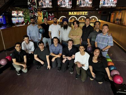 Edmonton Group going bowling 