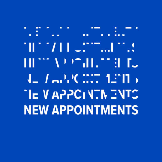 New Appointments Text Graphic