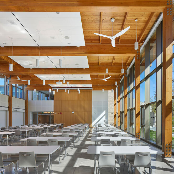 Interior of Havergal School cafeteria