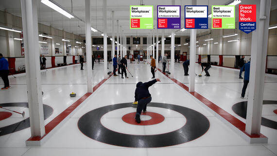 Staff curling event